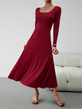 Women's Classy Plain Banquet Waisted Dresses