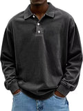 Casual Men's Polo Shirts Long Sleeve Lapel Polos