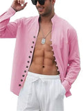 Men's Autumn Simple Cozy Button Up Cotton Shirt
