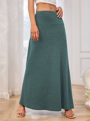 Women's Casual Summer Solid Color Knitted Skirts