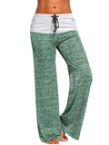 Women's Contrast Color Patchwork Sporty Wide Leg Pants