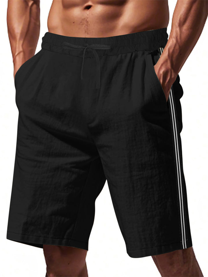 Men's Casual Side Stripe Quick-drying Beach Shorts