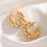 Vintage Exaggerated Bubble Hoop Earrings for Lady