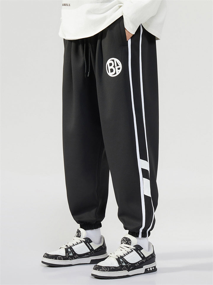 Men's Plus Size Casual Side Stripe Drawstring Jogger Pants
