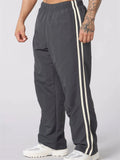 Men's Casual Side Striped Elastic Waist Sports Trousers