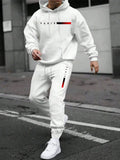 Men's Casual Loose Fit Hoodie & Jogger Tracksuit Set for Spring