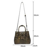 Ladies Trendy Retro High-grade Crocodile Print Handbags