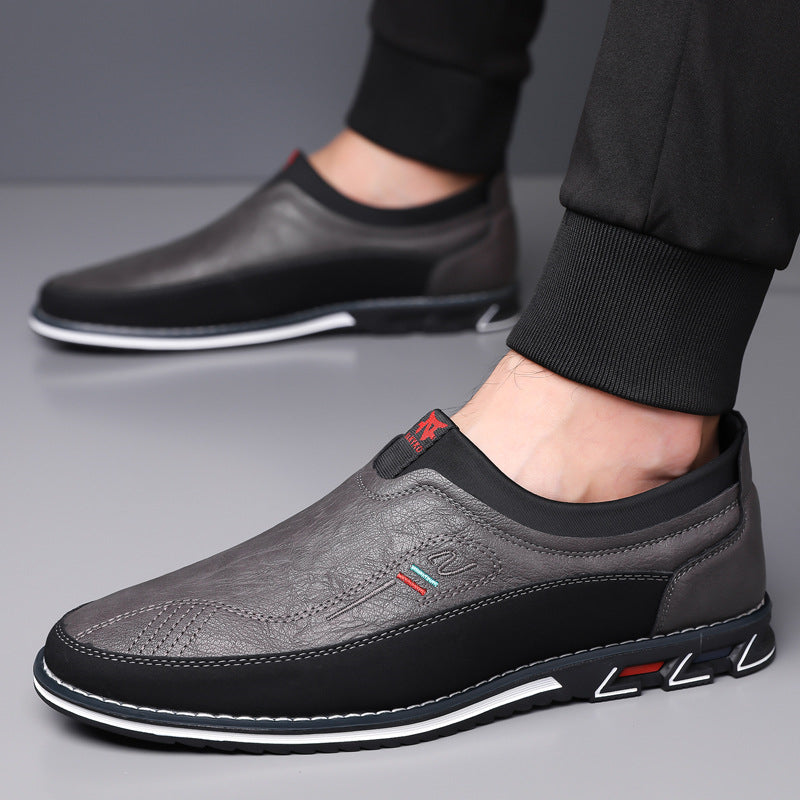 Men's Casual Faux Leather Flats Slip-ons Shoes