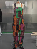 Women's Summer Street Hip-hop Style Sleeveless Print Jumpsuit