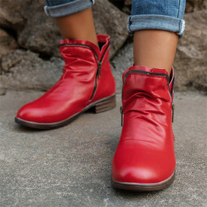 Women's Fashionable Square Heel Short Martin Boots