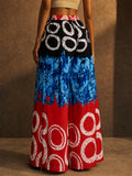 Women High Waist Summer Boho Print Wide Leg Palazzo Pants