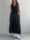 Women's Elegant Silky High-Rise Flowy Maxi Skirt