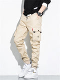 Men's Cool Trendy Multi Pockets Warm Drawstring Cargo Pants