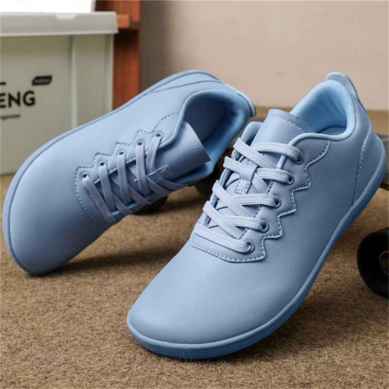 Men's Casual Solid Color Round Toe Lace Up Flats Shoes