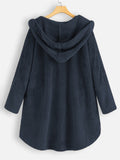 Women's Winter Chic Raglan Sleeves Hooded Fuzzy Coats