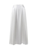 Women's Elegant Silky High-Rise Flowy Maxi Skirt