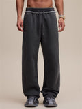 Men's Distressed Loose Casual Sweatpants with Drawstring Waist
