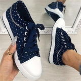 Casual Wearable Lace-up Low Top Canvas Shoes for Ladies