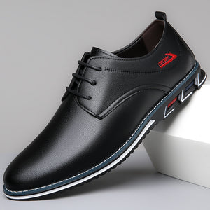 Men's Casual Solid Color Soft Lace Up Flats Shoes