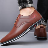 Men's Casual Solid Color Soft Lace Up Flats Shoes