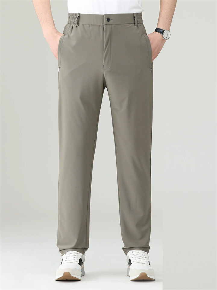 ‌Plus Size Comfy Elastic Waist Men's Summer Straight Leg Casual Pants‌