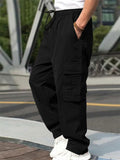 Baggy Flap Pocket Overalls Elasticated Cargo Pants for Men