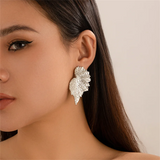 Luxury Vintage Maple Leaf Piercing Earrings for Lady
