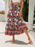 Women's Leisure Blooming Floral Print Boho Skirt