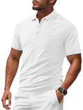 Men's Summer American Style Short Sleeve Polo Shirts Casual Business
