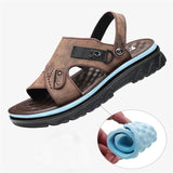 Casual Thick Sole Side Hollow Out Beach Sandals for Men