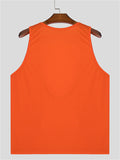 Men's Sexy Solid Color Deep V Neck Sports Vest Sleeveless Shirt