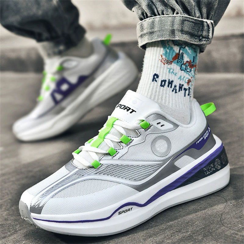 Male's Trendy Rebound Lightweight Mesh Contrast Color Sneakers