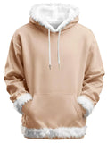 Unisex Fluffy Trimmed kangaroo pocket Hooded Sweatshirts