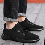 Men's Casual LightWeight Solid Color Mesh Slip-Ons Flats Shoes