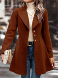 Women's Autumn Elegant Single Breasted Plain Lapel Coats