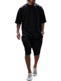 Men's Summer Short Sleeved Solid Color Outfits