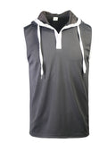 Men's Contrast Color Hooded Vest Shirts