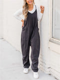 Women's Summer Simple U Neck Breathable Overalls