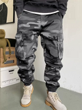 Men's Multi Pockets Regular Fit Camouflage Cargo Jogger Pants