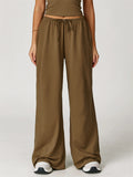 Women's Comfy Loose Fit Drape Pants with Drawstring Waist and Pockets
