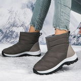 Autumn Winter Thickened Fur-lined Women's Mid-calf Snow Boots