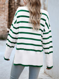 Stylish Turtleneck Striped Knitwear Sweater for Ladies