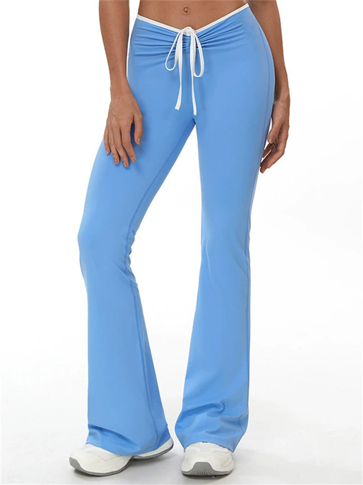 High-Waist Flared Yoga Pants for Women Loose Fit Workout Fitness Pants‌