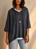 Women's Oversized Pullover Knit Hooded Sweater