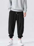 Mens Corduroy Elastic Waist Drawstring Jogger Pants