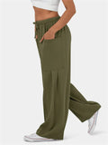 Women's Casual High-Rise Drawstring Oversized Pants