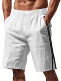 Men's Casual Side Zip Drawstring Beach Shorts