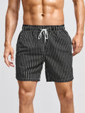 Male Relaxed Striped Swimming Board Shorts