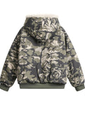 ‌Men's Winter Warm Camouflage Hoodie Parka Coat with Faux Fur Collar‌