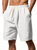 Men's Casual Corduroy Drawstring Beach Shorts